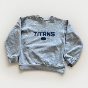 Vintage Tennessee Titans Sweatshirt Youth S Nike Gray Pullover NFL 90s